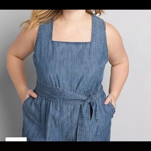 Lane Bryant Chambray Jumpsuit